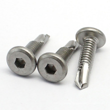 Hex socket round flat head self tapping screw